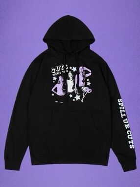XL •  Olivia Rodrigo GUTS World Tour Spill Your Guts Black Hoodie